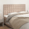 Cabeceros 4 unidades cuero sintético capuchino 90x5x78/88 cm 1