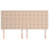 Cabeceros 4 unidades cuero sintético capuchino 90x5x78/88 cm 3