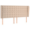 Cabecero con orejas cuero sintético capuchino 183x23x118/128 cm 2