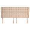 Cabecero con orejas cuero sintético capuchino 183x23x118/128 cm 3