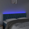 Cabecero con LED de terciopelo marrón oscuro 160x7x78/88 cm 3