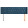 Cabecero de terciopelo azul oscuro 163x16x78/88 cm 3