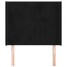 Cabeceira de cama c/ abas veludo 93x16x118/128 cm preto 3