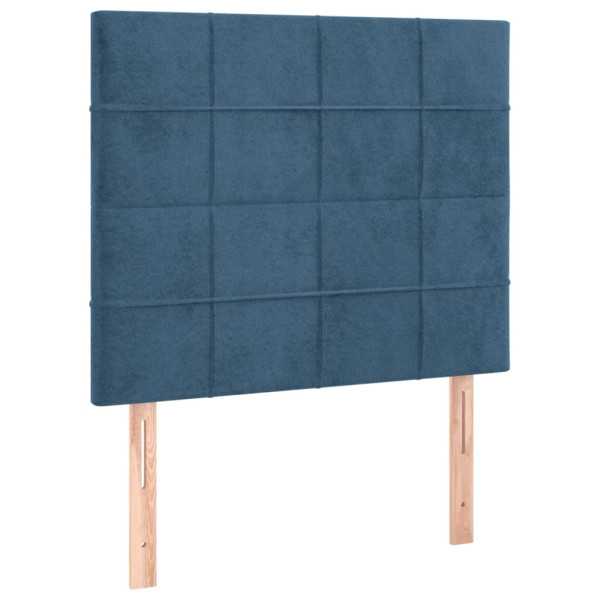 Cabeceros 2 unidades de terciopelo azul oscuro 80x5x78/88 cm M 2