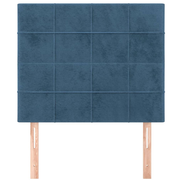Cabeceros 2 unidades de terciopelo azul oscuro 80x5x78/88 cm M 3