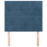 Cabeceros 2 unidades de terciopelo azul oscuro 80x5x78/88 cm 3