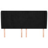 Cabeceira de cama c/ abas veludo 183x23x118/128 cm preto 3