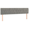 Cabeceira de cama 2 pcs veludo 90x7x78/88 cm cinzento-claro 2