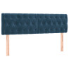 Cabeceros 2 unidades de terciopelo azul oscuro 80x7x78/88 cm 2
