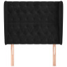 Cabeceira de cama c/ abas veludo 103x23x118/128 cm preto 3