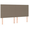 Cabeceros 4 unidades de tela gris taupe 90x5x78/88 cm 2