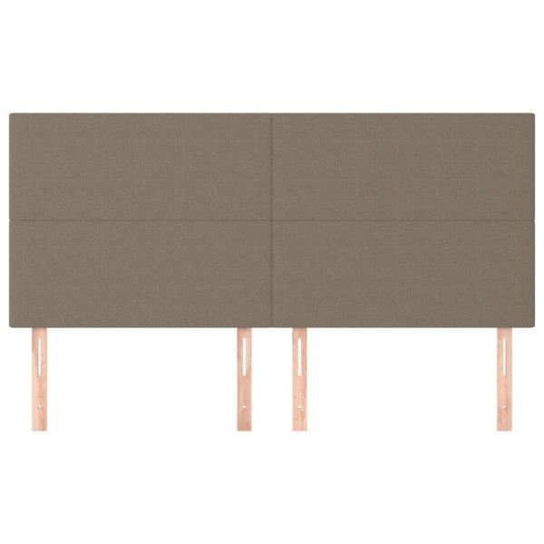 Cabeceira cama 4 pcs tecido 90x5x78/88 cm cinzento-acastanhado M 3