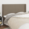Cabeceira cama abas tecido 183x16x118/128 cm cinza-acastanhado 1