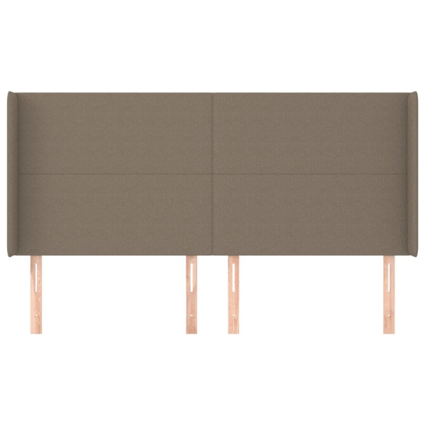 Cabeceira cama abas tecido 183x16x118/128 cm cinza-acastanhado M 3