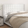 Cabeceira cama c/ abas couro artificial 183x16x118/128cm branco 1