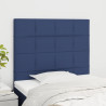 Cabeceira de cama 2 pcs tecido 100x5x78/88 cm azul 1