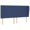 Cabecero con orejas de tela azul 183x23x118/128 cm 2