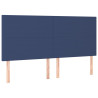 Cabeceira de cama 4 pcs tecido 90x5x78/88 cm azul 2