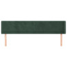 Cabecero de terciopelo verde oscuro 163x16x78/88 cm 3