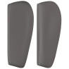 Cabeceira de cama c/ abas couro artificial 203x23x78/88cm cinza 4