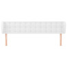 Cabecero de cuero sintético blanco 183x23x78/88 cm 3