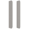 Cabecero con orejas de tela gris claro 183x16x118/128 cm 4