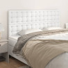 Cabeceros 4 unidades de cuero sintético blanco 90x5x78/88 cm 1