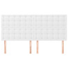 Cabeceros 4 unidades de cuero sintético blanco 90x5x78/88 cm 3