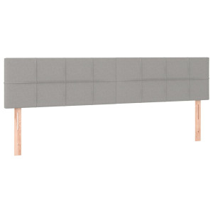 Cabeceros 2 unidades de tela gris claro 90x5x78/88 cm H