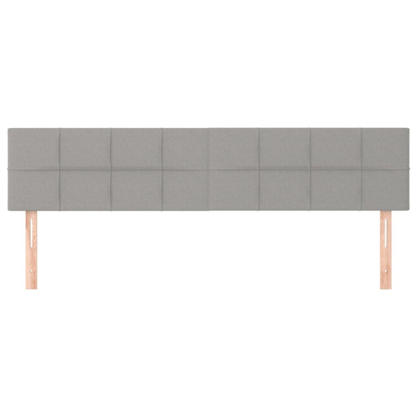 Cabeceira de cama 2 pcs tecido 90x5x78/88 cm cinzento-claro M 3
