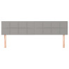 Cabeceros 2 unidades de tela gris claro 90x5x78/88 cm 3