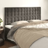 Cabeceira de cama 4 pcs veludo 100x5x78/88 cm cinzento-escuro 1