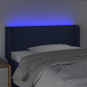 Cabecero con LED de tela azul 103x16x78/88 cm 4