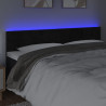Cabecero con LED de terciopelo negro 180x5x78/88 cm 1