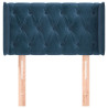 Cabeceira de cama c/ abas veludo 83x16x78/88 cm azul-escuro 3