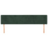 Cabeceira de cama c/ abas veludo 183x16x78/88cm verde-escuro 3
