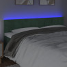 Cabecero con LED de terciopelo verde oscuro 180x5x78/88 cm 3