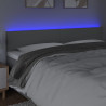 Cabecero con LED de tela gris claro 180x5x78/88 cm 3