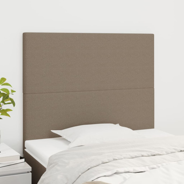 Cabeceros 2 unidades de tela gris taupe 90x5x78/88 cm D