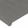 Cabeceira cama c/ luzes LED tecido 183x16x78/88cm cinza-escuro 5