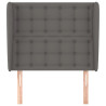 Cabeceira cama c/ abas couro artif. 83x23x118/128 cm cinzento 3