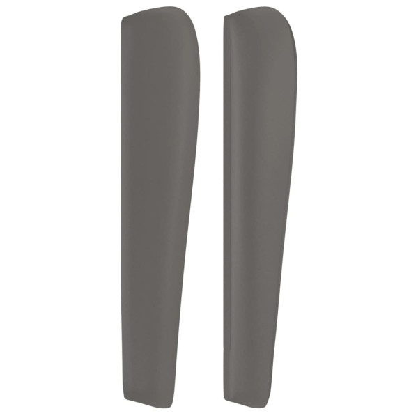 Cabecero con orejas de cuero sintético gris 83x23x118/128 cm M 4