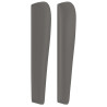 Cabecero con orejas de cuero sintético gris 83x23x118/128 cm 4