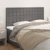 Cabeceros 4 unidades de cuero sintético gris 80x5x78/88 cm 1