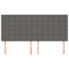 Cabeceira de cama 4 pcs couro artificial 80x5x78/88 cm cinzento 3