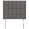 Cabeceros 2 unidades de cuero sintético gris 80x5x78/88 cm 3