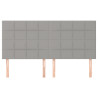 Cabeceros 4 unidades de tela gris claro 90x5x78/88 cm 3