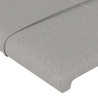 Cabeceira de cama 4 pcs tecido 90x5x78/88 cm cinzento-claro 4