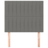 Cabeceros 2 unidades de tela gris oscuro 90x5x78/88 cm 3