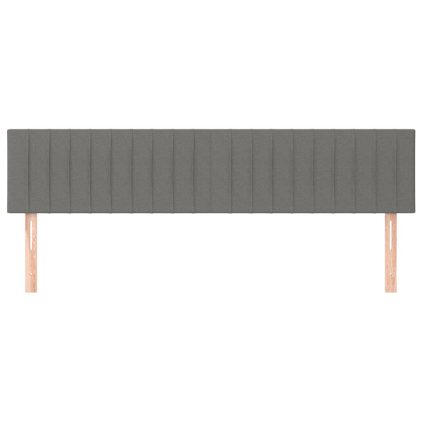 Cabeceros 2 unidades de tela gris oscuro 90x5x78/88 cm M 3